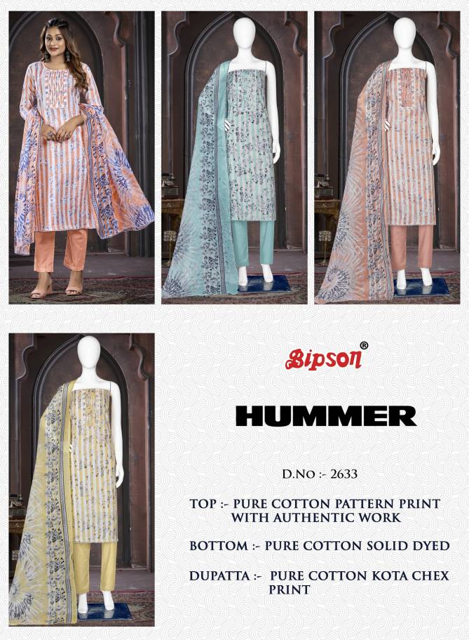 Hummer 2633 By Bipson Printed Pure Cotton Non Catalog Dress Material Wholesale Shop In Surat